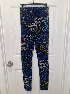 Thief & Bandit Canada Hand Panted Organic Cotton Leggings Floral Size Small